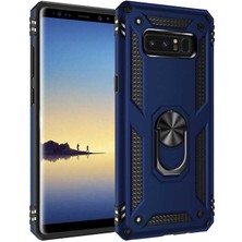 Kilifolsun - Galaxy Note 8 Uyumlu Kılıf Yüzüklü Çift Katman Zırh Tank Vega Kapak