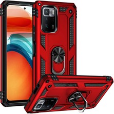 Kilifolsun - Xiaomi Poco X3 Gt Uyumlu Kılıf Yüzüklü Çift Katman Zırh Tank Vega Kapak