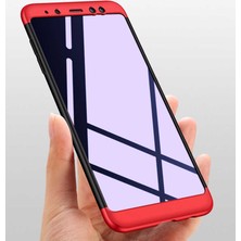 Kilifolsun - Galaxy A6 2018 Uyumlu Kılıf 3 Parçalı Parmak Izi Yapmayan Sert Ays Kapak