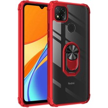 Kilifolsun - Xiaomi Redmi 9c Uyumlu Kılıf Yüzüklü Arkası Şeffaf Koruyucu Mola Kapak