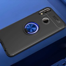 Kilifolsun - Huawei P20 Lite Uyumlu Kılıf Yüzüklü Auto Focus Ravel Karbon Silikon Kapak