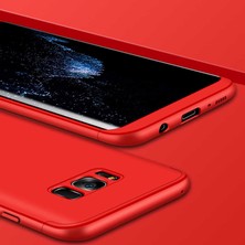 Kilifolsun - Galaxy S8 Uyumlu Kılıf 3 Parçalı Parmak Izi Yapmayan Sert Ays Kapak