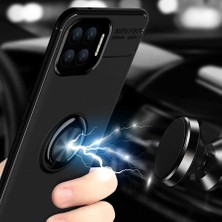 Kilifolsun - Oppo Reno 4 Lite Uyumlu Kılıf Yüzüklü Auto Focus Ravel Karbon Silikon Kapak