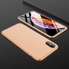 Kilifolsun - iPhone Xs Max 6.5 Uyumlu Kılıf 3 Parçalı Parmak Izi Yapmayan Sert Ays Kapak