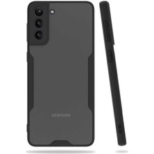 Kilifolsun - Galaxy S21 Plus Uyumlu Kılıf Kenarı Renkli Arkası Şeffaf Parfe Kapak