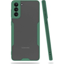 Kilifolsun - Galaxy S21 Plus Uyumlu Kılıf Kenarı Renkli Arkası Şeffaf Parfe Kapak