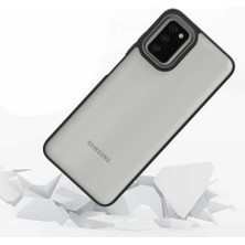 Kilifolsun - Galaxy A03S Uyumlu Kılıf Arkası Şeffaf Kamera Çevresi Parlak Zıt Renkli Flora Kapak