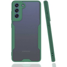 Kilifolsun - Galaxy S21 Fe Uyumlu Kılıf Kenarı Renkli Arkası Şeffaf Parfe Kapak