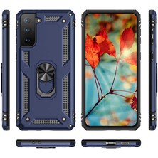 Kilifolsun - Galaxy S21 Plus Uyumlu Kılıf Yüzüklü Çift Katman Zırh Tank Vega Kapak