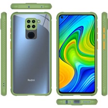 Kilifolsun - Xiaomi Redmi Note 9 Uyumlu Kılıf ​​kenarları Tırtıklı Renkli Düğmeli Kaff Kapak