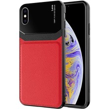 Kilifolsun - iPhone Xs 5.8 Uyumlu Kılıf ​deri Görünümlü Parlak Mika Tasarımlı Emiks Kapak