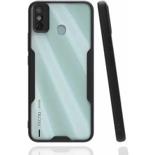 Kilifolsun - Tecno Spark 6 Go Uyumlu Kılıf Kenarı Renkli Arkası Şeffaf Parfe Kapak