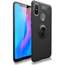 Kilifolsun - Xiaomi Mi A2 Lite Uyumlu Kılıf Yüzüklü Auto Focus Ravel Karbon Silikon Kapak