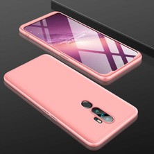 noktaks - Oppo A5 2020 - Kılıf Parmak izi Yapmayan 3 Parça Ays Kapak - Rose Gold