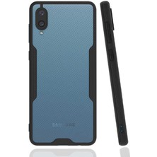 Kilifolsun - Galaxy A02 Uyumlu Kılıf Kenarı Renkli Arkası Şeffaf Parfe Kapak