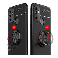 Kilifolsun - One Plus Nord N100 Uyumlu Kılıf Yüzüklü Auto Focus Ravel Karbon Silikon Kapak