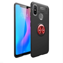 Kilifolsun - Xiaomi Redmi Note 7 Uyumlu Kılıf Yüzüklü Auto Focus Ravel Karbon Silikon Kapak