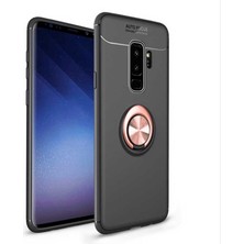 Kilifolsun - Galaxy S9 Plus Uyumlu Kılıf Yüzüklü Auto Focus Ravel Karbon Silikon Kapak