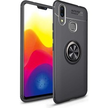 Kilifolsun - Xiaomi Mi Max 3 Uyumlu Kılıf Yüzüklü Auto Focus Ravel Karbon Silikon Kapak