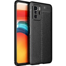 Kilifolsun - Xiaomi Poco X3 Gt Uyumlu Kılıf Deri Görünümlü Auto Focus Karbon Niss Silikon Kapak