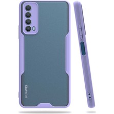 Kilifolsun - Huawei P Smart 2021 (Ppauyumlulx2) Uyumlu Kılıf Kenarı Renkli Arkası Şeffaf Parfe Kapak