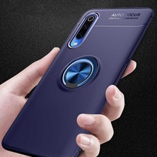 Kilifolsun - Galaxy A50 / A50S Uyumlu Kılıf Yüzüklü Auto Focus Ravel Karbon Silikon Kapak