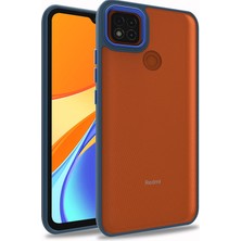 Kilifolsun - Xiaomi Redmi 9c Uyumlu Kılıf Arkası Şeffaf Kamera Çevresi Parlak Zıt Renkli Flora Kapak