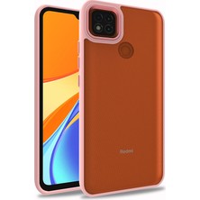 Kilifolsun - Xiaomi Redmi 9c Uyumlu Kılıf Arkası Şeffaf Kamera Çevresi Parlak Zıt Renkli Flora Kapak