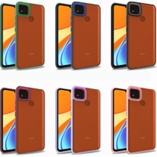 Kilifolsun - Xiaomi Redmi 9c Uyumlu Kılıf Arkası Şeffaf Kamera Çevresi Parlak Zıt Renkli Flora Kapak