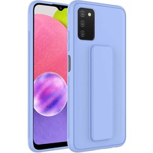 Kilifolsun - Galaxy A03S Uyumlu Kılıf Mat Koruyucu El Tutacaklı Stand Olabilen Qstand Kapak