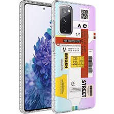 Kilifolsun - Galaxy S20 Fe Uyumlu Kılıf Kenarlı Renkli Desenli Elegans Silikon Kapak