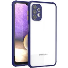 Kilifolsun - Galaxy A32 4g Uyumlu Kılıf ​​kenarları Tırtıklı Renkli Düğmeli Kaff Kapak