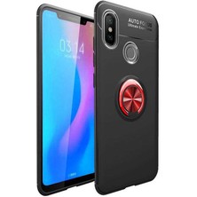 Kilifolsun - Xiaomi Mi 6x / Mi A2 Uyumlu Kılıf Yüzüklü Auto Focus Ravel Karbon Silikon Kapak