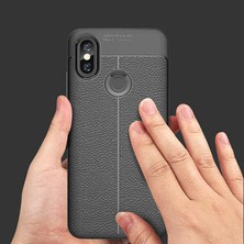 Kilifolsun - Xiaomi Mi 8 Se Uyumlu Kılıf Deri Görünümlü Auto Focus Karbon Niss Silikon Kapak