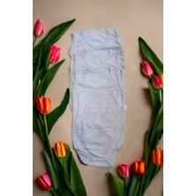 Salar Ticaret Bebek Basic Ribana Bisiklet Yaka Fitilli 3lü Atlet Body -Gri