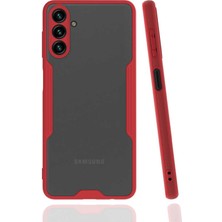 Kilifolsun - Galaxy A04S Uyumlu Kılıf Kenarı Renkli Arkası Şeffaf Parfe Kapak