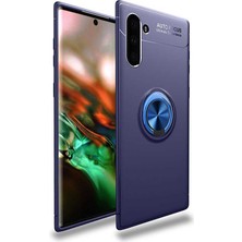 Kilifolsun - Galaxy Note 10 Uyumlu Kılıf Yüzüklü Auto Focus Ravel Karbon Silikon Kapak