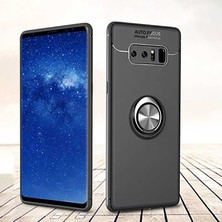 Kilifolsun - Galaxy Note 8 Uyumlu Kılıf Yüzüklü Auto Focus Ravel Karbon Silikon Kapak