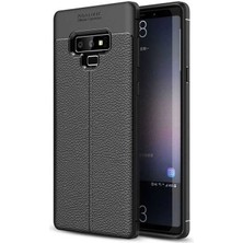 Kilifolsun - Galaxy Note 9 Uyumlu Kılıf Deri Görünümlü Auto Focus Karbon Niss Silikon Kapak