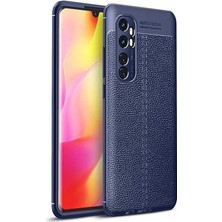 Kilifolsun - Xiaomi Mi Note 10 Lite Uyumlu Kılıf Deri Görünümlü Auto Focus Karbon Niss Silikon Kapak