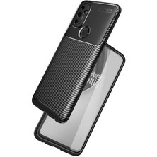 Kilifone - One Plus Nord N100 Uyumlu Kılıf Auto Focus Negro Karbon Silikon Kapak