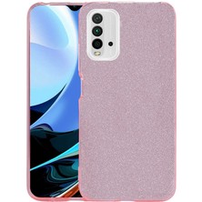 Kilifolsun - Xiaomi Redmi 9t Uyumlu Kılıf Simli Koruyucu Shining Silikon