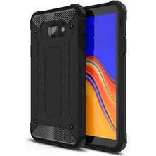 Kilifolsun - Galaxy J4 Plus Uyumlu Kılıf Çift Katman Zırh Tank Crash Military Kapak