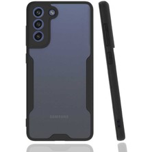 Kilifolsun - Galaxy S21 Fe Uyumlu Kılıf Kenarı Renkli Arkası Şeffaf Parfe Kapak