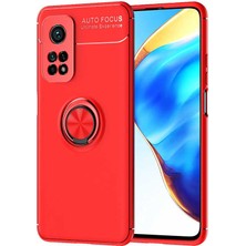 Kilifolsun - Xiaomi Mi 10T 5g Uyumlu Kılıf Yüzüklü Auto Focus Ravel Karbon Silikon Kapak