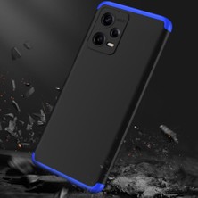 Kilifolsun - Xiaomi Redmi Note 12 5g Uyumlu Kılıf 3 Parçalı Parmak Izi Yapmayan Sert Ays Kapak