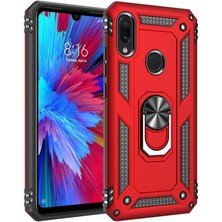 Kilifolsun - Xiaomi Redmi Note 7 Uyumlu Kılıf Yüzüklü Çift Katman Zırh Tank Vega Kapak