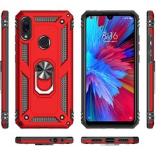 Kilifolsun - Xiaomi Redmi Note 7 Uyumlu Kılıf Yüzüklü Çift Katman Zırh Tank Vega Kapak