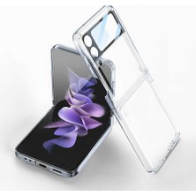 Kilifolsun - Galaxy Z Flip 4 Uyumlu Kılıf Kamera Lens Korumalı Sert Kıpta Lensli Kapak