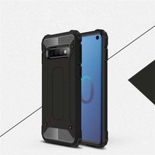 Kilifolsun - Galaxy S10 Plus Uyumlu Kılıf Çift Katman Zırh Tank Crash Military Kapak